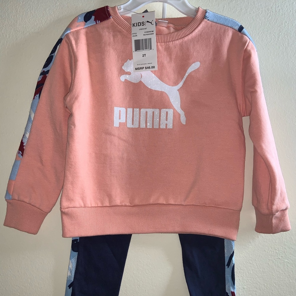 2T puma girls set with extra pants